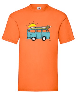 FRUIT OF THE LOOM T-shirt με στάμπα K6105 ΠΟΡΤΟΚΑΛΙ